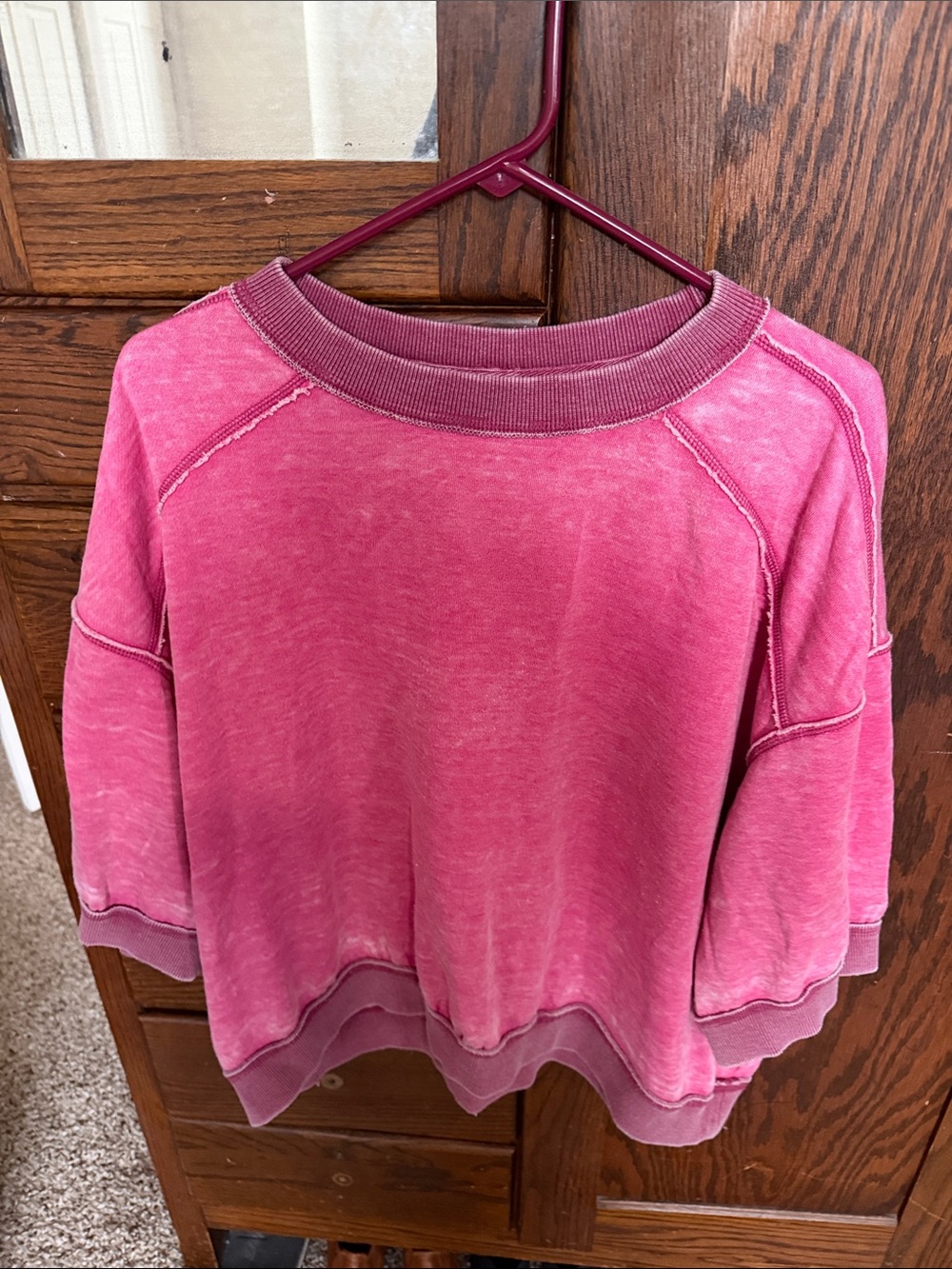 We the free  Pink Washed Sweatshirt Top